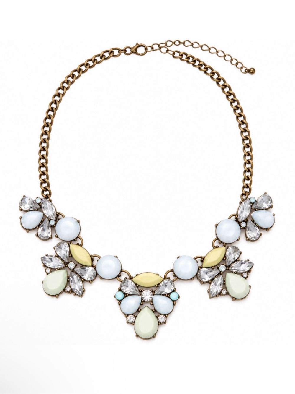 Nature tone mint statement necklace
